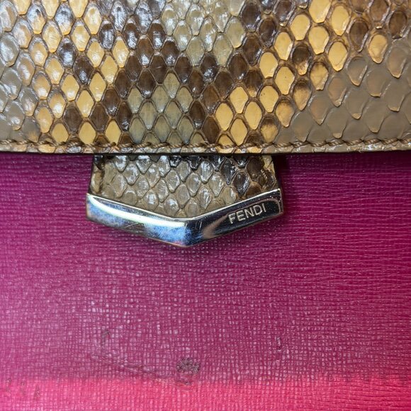 Fendi Python Demi Jour -- Multicolor Python & Fuschia Leather Bag - Picture 5 of 16